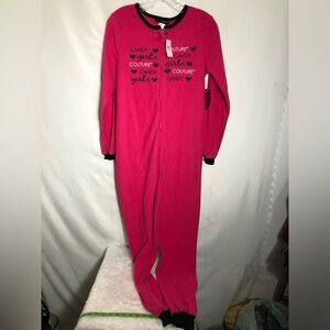 Girls Fleece Onesie Pyjama. Size 12 New with Tags.
